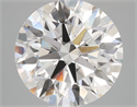 Lab Grown Diamond 3.55 Carats, Round with Ideal Cut, D Color, VVS2 Clarity and Certified by IGI