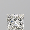 Natural Diamond 0.70 Carats, Princess with  Cut, I Color, SI1 Clarity and Certified by GIA