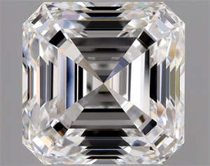 Picture of Natural Diamond 5.01 Carats, Asscher with  Cut, D Color, VS1 Clarity and Certified by GIA