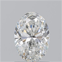 Natural Diamond 1.02 Carats, Oval with  Cut, F Color, VS2 Clarity and Certified by GIA