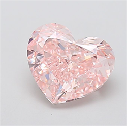 Picture of Lab Grown Diamond 3.51 Carats, Heart with  Cut, Fancy Intense Pink Color, VS2 Clarity and Certified by IGI