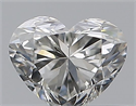 Natural Diamond 0.33 Carats, Heart with  Cut, H Color, VVS1 Clarity and Certified by GIA