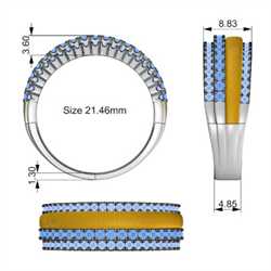 Picture of Natural diamonds anniversary or cocktail ring