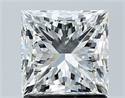 Natural Diamond 1.50 Carats, Princess with  Cut, I Color, SI2 Clarity and Certified by GIA