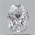 Natural Diamond 0.70 Carats, Oval with  Cut, D Color, VS2 Clarity and Certified by GIA