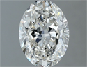 Natural Diamond 1.20 Carats, Oval with  Cut, G Color, SI2 Clarity and Certified by IGI
