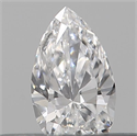 Natural Diamond 0.14 Carats, Pear with  Cut, D Color, VS2 Clarity and Certified by IGI