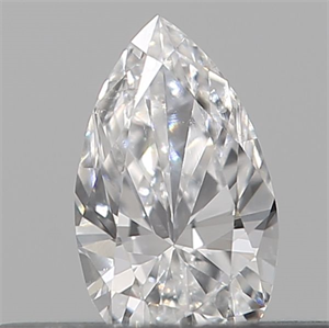 Picture of Natural Diamond 0.14 Carats, Pear with  Cut, D Color, VS2 Clarity and Certified by IGI