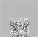 Diamante Natural 0.53 quilates, Princesa , Color E, claridad VVS2 y certificado GIA