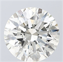 Natural Diamond 4.02 Carats, Round with Excellent Cut, K Color, SI2 Clarity and Certified by GIA