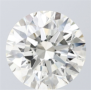 Picture of Natural Diamond 4.02 Carats, Round with Excellent Cut, K Color, SI2 Clarity and Certified by GIA
