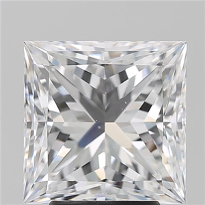Picture of Natural Diamond 4.03 Carats, Princess with  Cut, E Color, SI1 Clarity and Certified by GIA