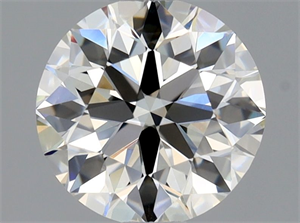 Picture of Natural Diamond 0.76 Carats, Round with Excellent Cut, K Color, VVS1 Clarity and Certified by GIA