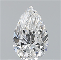 Natural Diamond 0.50 Carats, Pear with  Cut, E Color, VS1 Clarity and Certified by GIA
