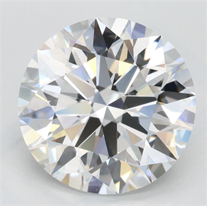 Picture of Lab Grown Diamond 3.37 Carats, Round with Excellent Cut, D Color, VVS1 Clarity and Certified by GIA
