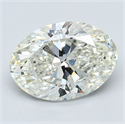 Natural Diamond 3.51 Carats, Oval with  Cut, J Color, SI1 Clarity and Certified by GIA