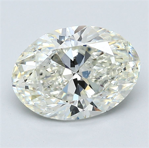 Picture of Natural Diamond 3.51 Carats, Oval with  Cut, J Color, SI1 Clarity and Certified by GIA