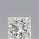 Natural Diamond 0.53 Carats, Princess with  Cut, G Color, VVS2 Clarity and Certified by IGI