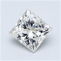 Diamante Natural 0.96 quilates, Princesa , Color H, claridad SI1 y certificado GIA
