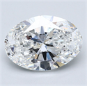Natural Diamond 3.70 Carats, Oval with  Cut, E Color, VS2 Clarity and Certified by GIA