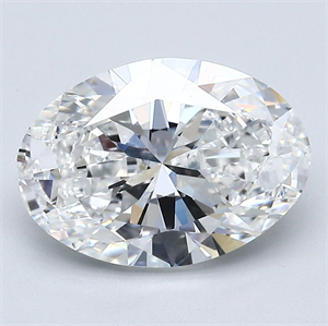 Picture of Natural Diamond 3.70 Carats, Oval with  Cut, E Color, VS2 Clarity and Certified by GIA