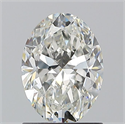 Natural Diamond 1.20 Carats, Oval with  Cut, H Color, VS1 Clarity and Certified by GIA