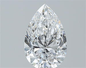 Picture of Natural Diamond 2.70 Carats, Pear with  Cut, D Color, IF Clarity and Certified by GIA