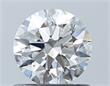 Natural Diamond 0.70 Carats, Round with Excellent Cut, G Color, IF Clarity and Certified by GIA