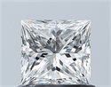 Natural Diamond 0.72 Carats, Princess with  Cut, F Color, SI1 Clarity and Certified by GIA