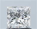 Natural Diamond 0.72 Carats, Princess with  Cut, F Color, SI1 Clarity and Certified by GIA
