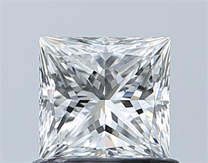 Picture of Natural Diamond 0.72 Carats, Princess with  Cut, F Color, SI1 Clarity and Certified by GIA