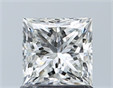 Natural Diamond 1.02 Carats, Princess with  Cut, H Color, VS1 Clarity and Certified by GIA