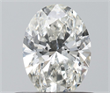 Natural Diamond 0.50 Carats, Oval with  Cut, H Color, VS1 Clarity and Certified by IGI