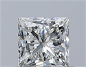Diamante Natural 0.50 quilates, Princesa , Color I, claridad VVS1 y certificado GIA