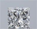 Natural Diamond 0.50 Carats, Princess with  Cut, I Color, VVS1 Clarity and Certified by GIA