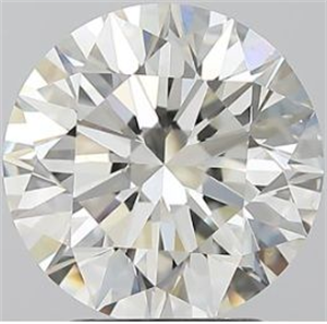 Picture of Natural Diamond 2.81 Carats, Round with Excellent Cut, J Color, VS2 Clarity and Certified by GIA