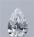 Natural Diamond 0.40 Carats, Pear with  Cut, E Color, IF Clarity and Certified by GIA