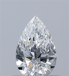 Picture of Natural Diamond 0.40 Carats, Pear with  Cut, E Color, IF Clarity and Certified by GIA