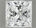 Diamante Natural 0.91 quilates, Princesa , Color E, claridad VVS2 y certificado GIA