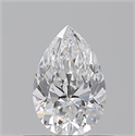 Natural Diamond 0.53 Carats, Pear with  Cut, E Color, VVS2 Clarity and Certified by GIA
