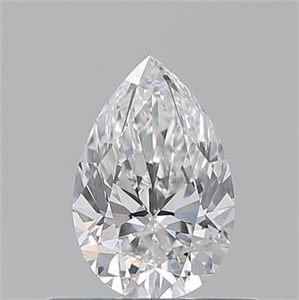 Picture of Natural Diamond 0.53 Carats, Pear with  Cut, E Color, VVS2 Clarity and Certified by GIA
