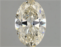 Natural Diamond 1.00 Carats, Oval with  Cut, K Color, VS2 Clarity and Certified by GIA