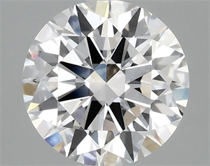 Picture of Lab Grown Diamond 2.00 Carats, Round with Excellent Cut, D Color, VVS2 Clarity and Certified by IGI