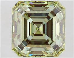 Picture of Lab Grown Diamond 4.07 Carats, Asscher with  Cut, Fancy Vivid Green Color, VS1 Clarity and Certified by IGI