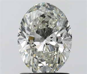 Picture of Natural Diamond 1.23 Carats, Oval with  Cut, H Color, SI2 Clarity and Certified by IGI