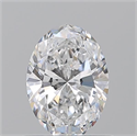 Natural Diamond 0.76 Carats, Oval with  Cut, D Color, VVS2 Clarity and Certified by GIA
