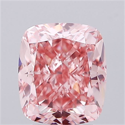 Picture of Lab Grown Diamond 3.19 Carats, CUSHION MODIFIED with  Cut, Fancy Vivid Pink Color, VS1 Clarity and Certified by IGI