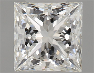 Picture of Natural Diamond 0.74 Carats, Princess with  Cut, H Color, IF Clarity and Certified by GIA