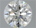 Natural Diamond 2.50 Carats, Round with Excellent Cut, I Color, VVS1 Clarity and Certified by IGI