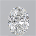Natural Diamond 1.02 Carats, Oval with  Cut, F Color, SI1 Clarity and Certified by GIA